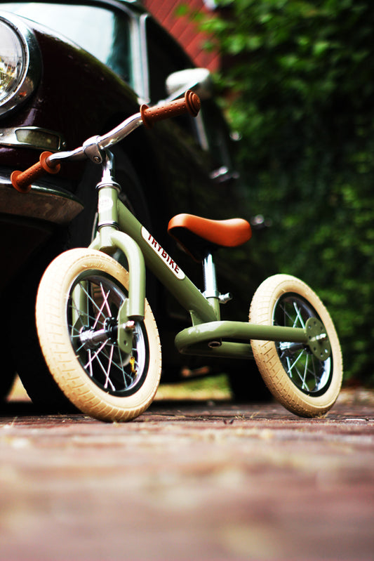 Trybike | Bicicleta Vintage din Otel Fara Pedale | Verde